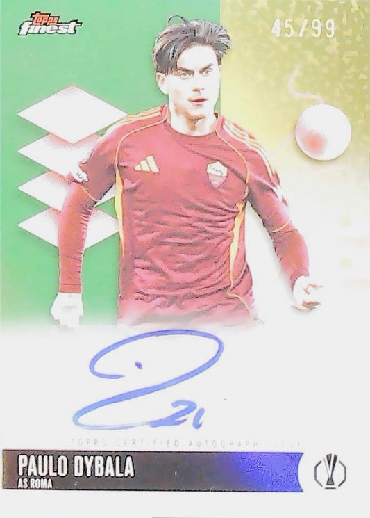 PAULO DYBALA TOPPS FINEST AUTOGRAPH /99 #BA-PD