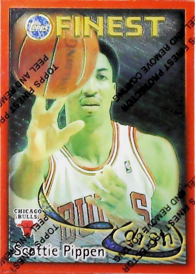 1995 TOPPS FINEST DISH AND SWISH JORDAN,PIPPEN #DS4