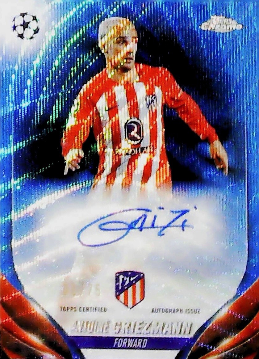 ANTOINE GRIEZMANN TOPPS CHROME /75 AUTOGRAPH #CA-GA