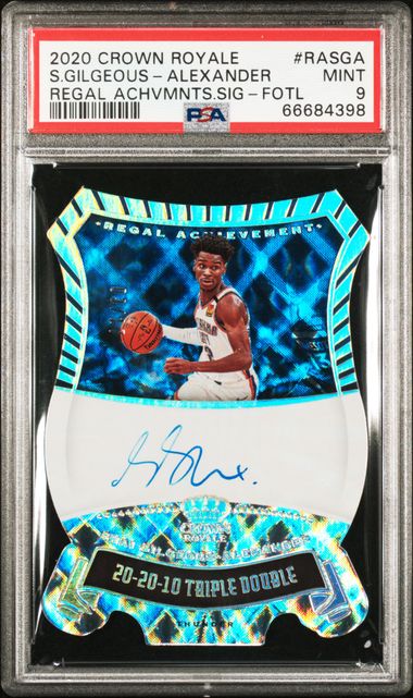 2020 PANINI CROWN ROYALE REGAL ACHIEVEMENTS SIGNATURES #RASGA S.GILGEOUS-ALEXANDER REGAL ACHVMNTS.SIG-FOTL