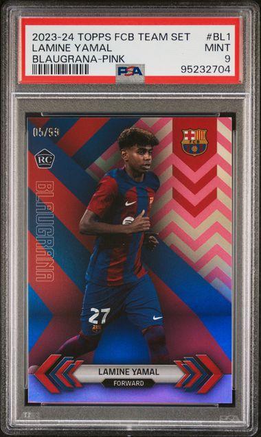 Lamine Yamal RC BLAUGRANA PINK PSA 9 /99