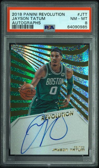 JAYSON TATUM REVOLUTION AUTOGRAPHS PSA 8