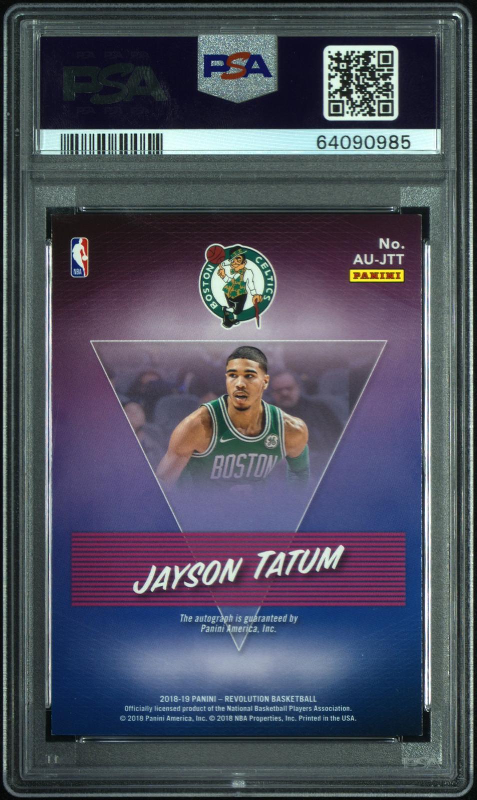 JAYSON TATUM REVOLUTION AUTOGRAPHS PSA 8