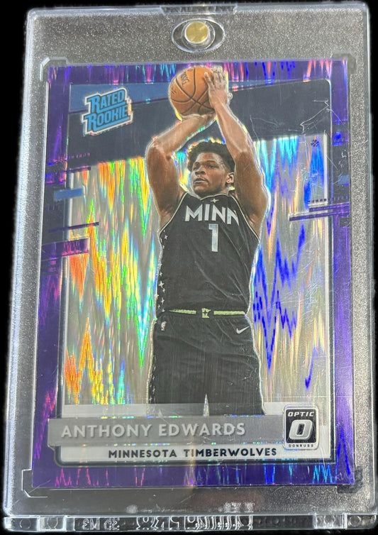 ANTHONY EDWARDS RATED ROOKIE PURPLE