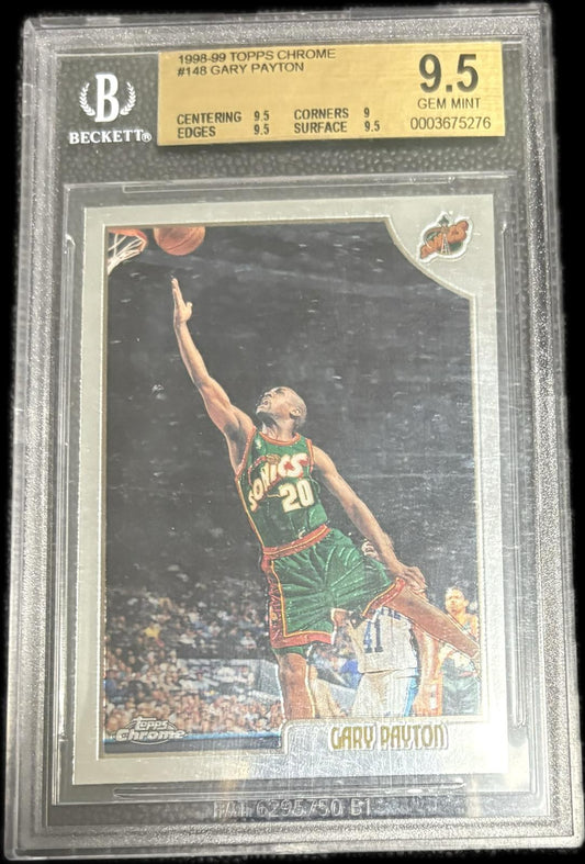 GARY PAYTON TOPPS CHROME BGS 9,5