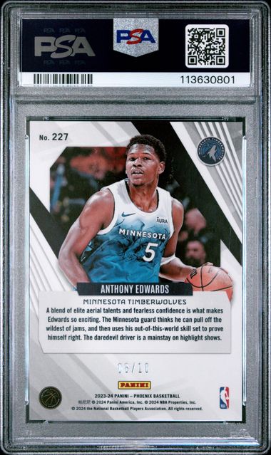 2023 PANINI PHOENIX #227 ANTHONY EDWARDS GOLD INTERNATIONAL