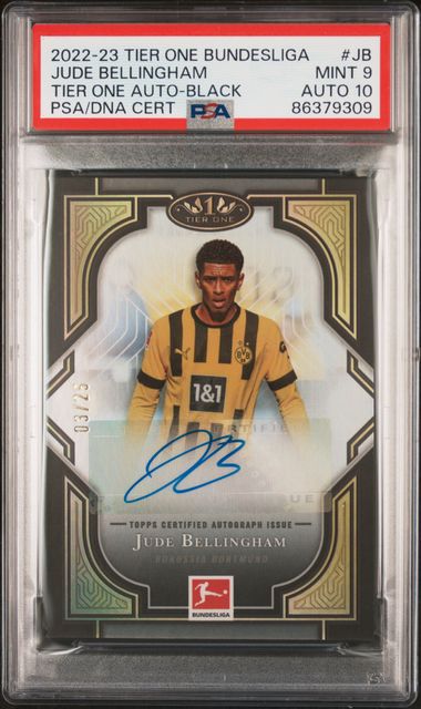 2022-23 TOPPS TIER ONE BUNDESLIGA TIER ONE AUTOGRAPHS #JB JUDE BELLINGHAM TIER ONE AUTO-BLACK