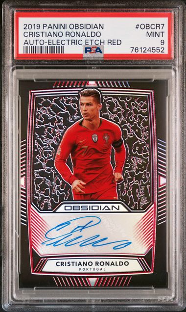 2019 PANINI OBSIDIAN OBSIDIAN AUTOGRAPHS #OBCR7 CRISTIANO RONALDO AUTO-ELECTRIC ETCH RED