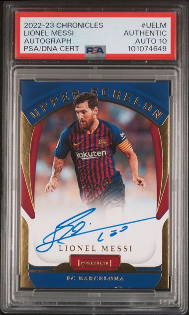 2022-23 PANINI CHRONICLES #UELM LIONEL MESSI AUTOGRAPH