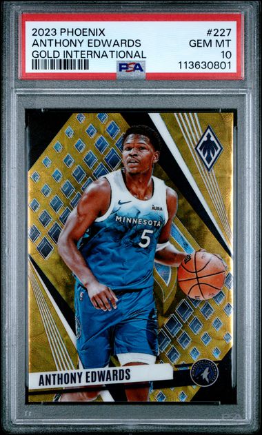 2023 PANINI PHOENIX #227 ANTHONY EDWARDS GOLD INTERNATIONAL