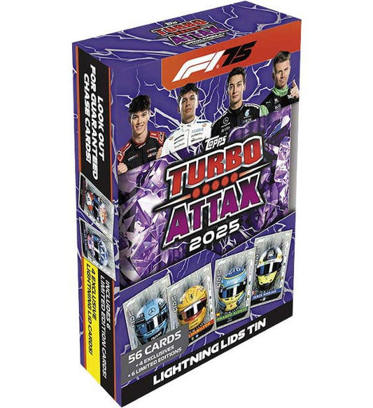 Topps F1 Turbo Attax 2025 Trading Cards - Mega Tin LIGHTNING LIDS