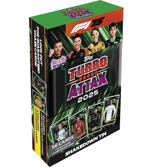 Topps F1 Turbo Attax 2025 Trading Cards - Mega Tin SHAKEDOWN