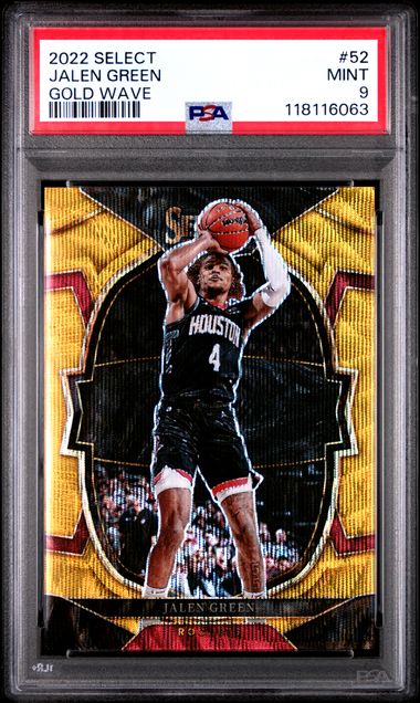 2022 PANINI SELECT #52 JALEN GREEN GOLD WAVE