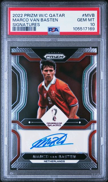 2022 PANINI PRIZM WORLD CUP QATAR SIGNATURES #MVB MARCO VAN BASTEN SIGNATURES
